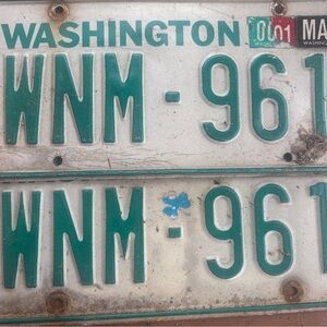 Vintage Washington License Plates